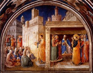 Fra Angelico - Saint Stephen Preaching to the People and the Doctors of the Church