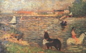 Georges Pierre Seurat - Horses in the Water