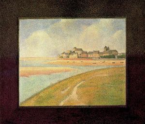 Georges Pierre Seurat - View of Crotoy from Upstream