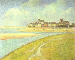 Georges Pierre Seurat - View of Le Crotoy from Upstream
