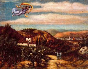 Giorgio De Chirico - Landscape with divinity