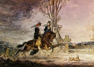 Gustave Moreau - Two Modern Horsewomen