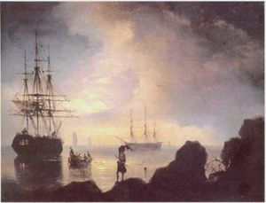 Ivan Aivazovsky - At night. Smugglers
