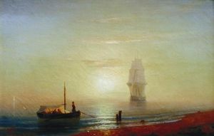 Ivan Aivazovsky - Sunseat on a sea