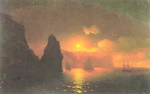 Ivan Aivazovsky - The monastery of George. Cape Fiolent