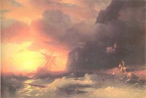 Ivan Aivazovsky - The Shipwreck near mountain of Aphon