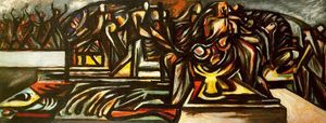 Jackson Pollock - Untitled (Composition with Ritual Scene)