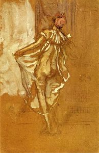 James Abbott Mcneill Whistler - A Dancing Woman in a Pink Robe, Seen from the Back