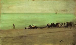 James Abbott Mcneill Whistler - Blue and Silver. Boat Entering Pourville