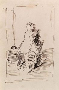James Abbott Mcneill Whistler - Sketch of Harmony in Grey and Green. Miss Cecily Alexander
