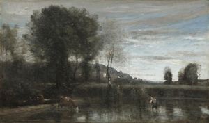 Jean Baptiste Camille Corot - Pond at Ville-d-Avray