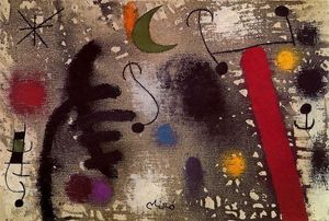 Joan Miro - Pareja de amantes en la noche