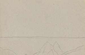 Nicholas Roerich - Cursory sketch of mountain landscape 16