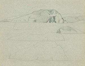 Nicholas Roerich - Sketch of landscape 10