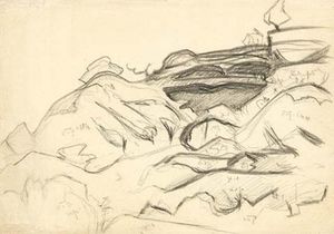 Nicholas Roerich - Sketch of landscape 24
