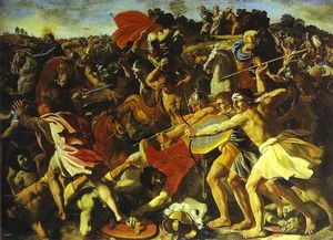 Nicolas Poussin - The Battle of Joshua with Amalekites