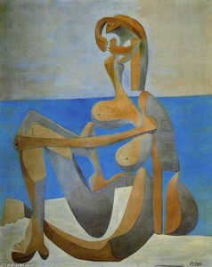 Pablo Picasso - Bather sitting on the beach