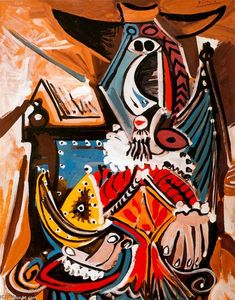 Pablo Picasso - El hombre con el casco dorado