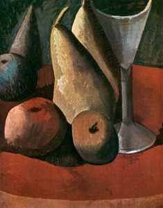 Pablo Picasso - Fruits and wine glass