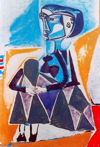 Pablo Picasso - Jacqueline en cuclillas