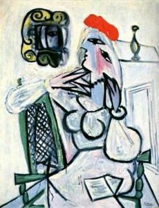 Pablo Picasso - Woman in red hat 1