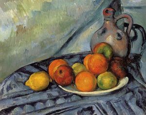 Paul Cezanne - Fruit and Jug on a Table