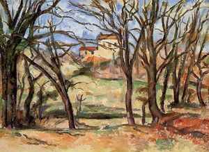 Paul Cezanne - House behind Trees on the Road to Tholonet