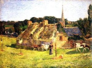 Paul Gauguin - Lollichon Field and Pont-Aven Church