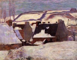 Paul Gauguin - Pont-Aven in the Snow