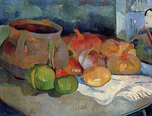 Paul Gauguin - Still Life with Onions, Beetroot and a Japanese Print