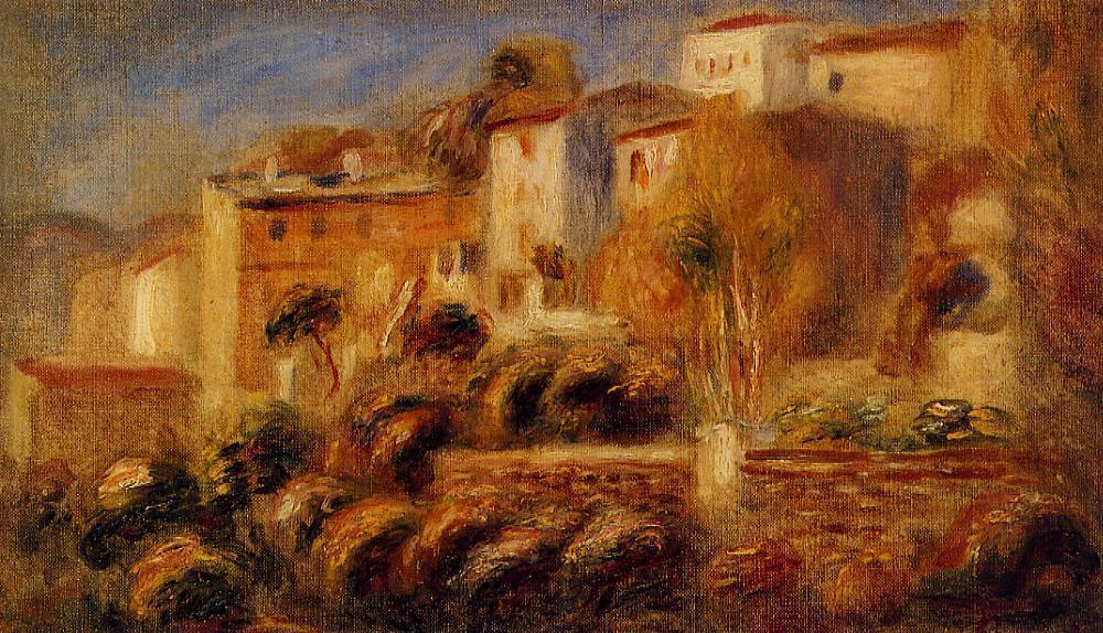  Artwork Replica Houses at Cagnes 1 by Pierre-Auguste Renoir (1841-1919, France) | ArtsDot.com