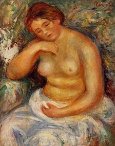 Pierre-Auguste Renoir - Seated Nude with a Bouquet