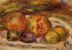 Pierre-Auguste Renoir - Still Life Pomegranate, Figs and Apples