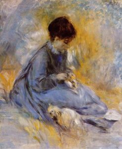 Pierre-Auguste Renoir - Young Woman with a Dog