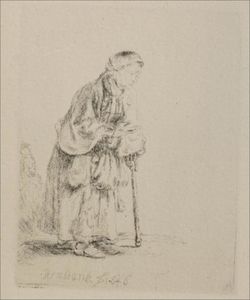 Rembrandt Van Rijn - A Beggar Woman Asking Alms