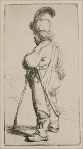 Rembrandt Van Rijn - A Polander Turned to the Left