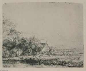 Rembrandt Van Rijn - Landscape with a Cow Drinking