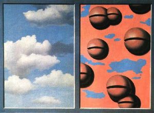 Rene Magritte - Pink Belles, Tattered Skies