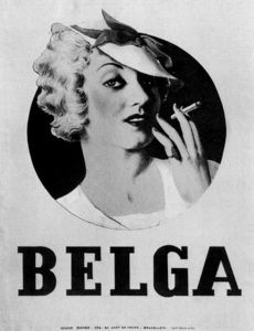 Rene Magritte - Poster design for the cigarette brand Belga