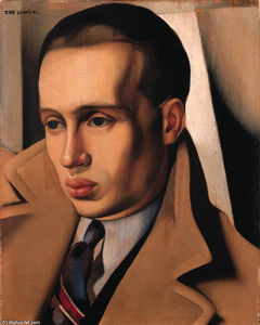 Tamara De Lempicka - Portrait d-homme au col relev