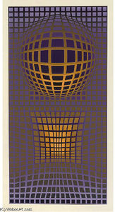 Victor Vasarely - Abstract Composition 10