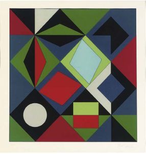 Victor Vasarely - Abstract Composition 16