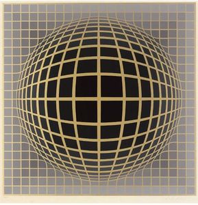 Victor Vasarely - Abstract composition 9