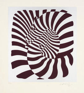 Victor Vasarely - Zebras (silver)