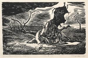 Charles Ephraim Burchfield - The Uprooted Tree