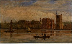 David Cox - Boating Before Lambeth Palace, London