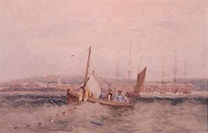 David Cox - Boats On The Medway At Chatham, Kent