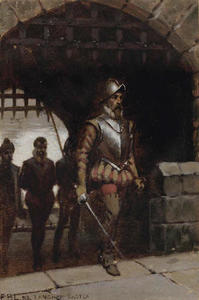 Edmund Blair Leighton - John Langham being led to the Tower, a sketch
