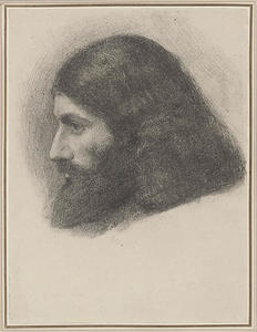 Edward Coley Burne-Jones - Head study of an Armenian monk