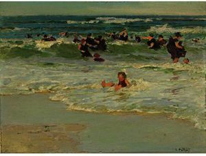 Edward Henry Potthast - Child In Surf